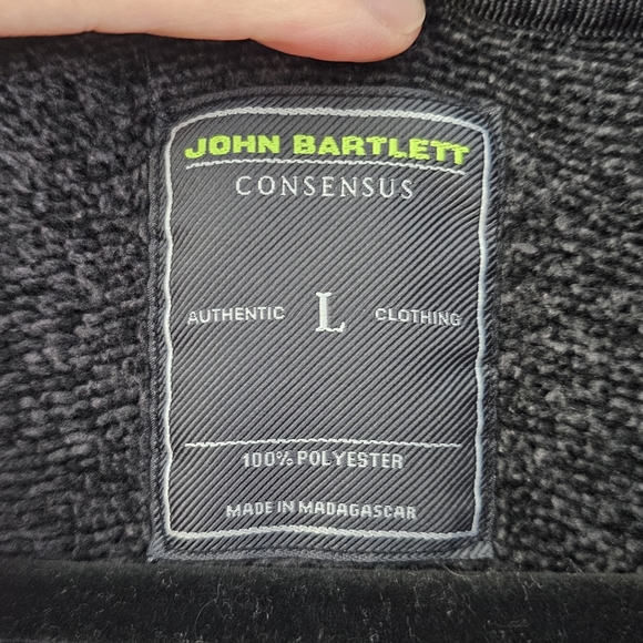 John Bartlett Polyester Fleece Heather Black Full Zip Vest Size Large - Picture 3 of 12